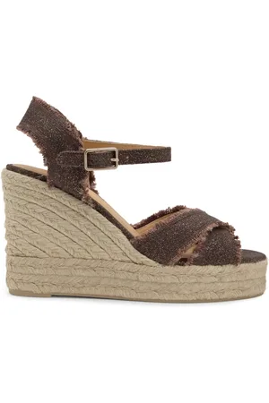Castaner Femme, Chaussures, Brun, Taille: 35 EU Sandales compensées à talon de 11 cm
