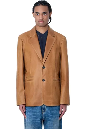OUR LEGACY Homme, Vestes, Brun, Taille: M Blazer en cuir lisse