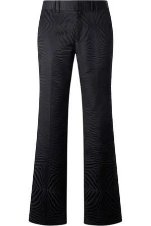 Roberto Cavalli Homme, Pantalons, Noir, Taille: M Pantalon évasé avec motif peau de tigre