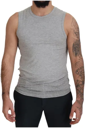 ERMANNO SCERVINO Homme, Tops, Gris, Taille: M Débardeur à Logo