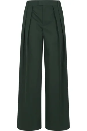 Burberry Femme, Pantalons, Vert, Taille: 34 FR Pantalon large