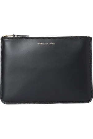 Comme des Garçons Femme, Accessoires, Noir, Taille: ONE Size Pochette zippée à imprimé intérieur