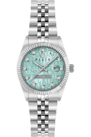 Philipp Plein Femme, Accessoires, Gris, Taille: ONE Size Montre pour Femme Date Superlative