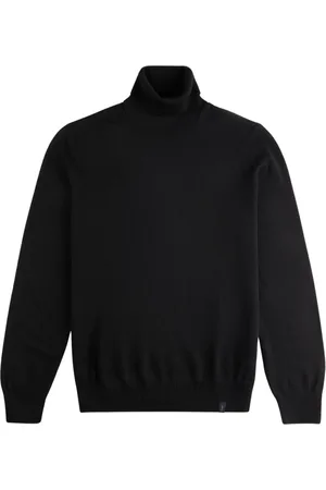 FAY Homme, Pulls, Noir, Taille: M Pull Col Roulé en Laine