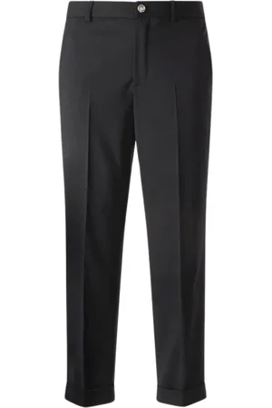Roberto Cavalli Homme, Pantalons, Noir, Taille: XL Pantalon en laine stretch Jambe droite