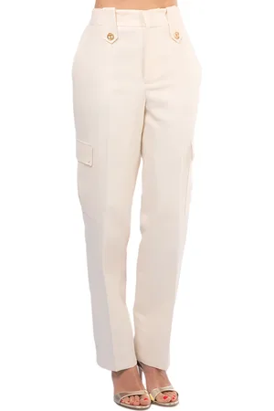 Twin-Set Femme, Pantalons, , Taille: 40 FR Pantalon Cargo en Lin et Coton
