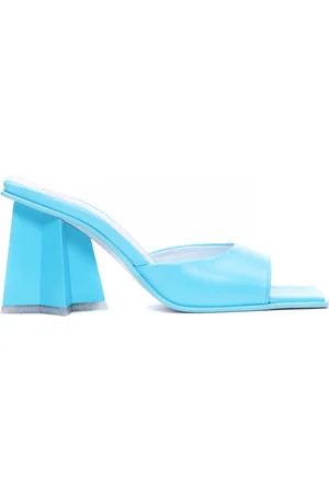 Chiara Ferragni Femme, Chaussures, Bleu, Taille: 40 EU Sandales à Talons Bloc et Bout Carré