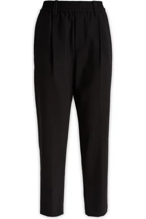 Brunello Cucinelli Femme, Pantalons, Noir, Taille: 42 FR Pantalons élégants pour hommes