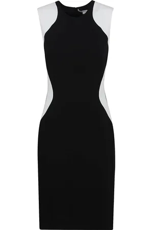 Stella McCartney Femme, Robes, Noir, Taille: 34 FR Robe fourreau noire sans manches en viscose