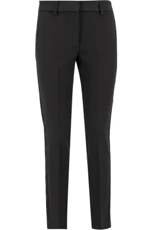 ERMANNO SCERVINO Femme, Pantalons, Noir, Taille: 42 FR Pantalon Slim-fit