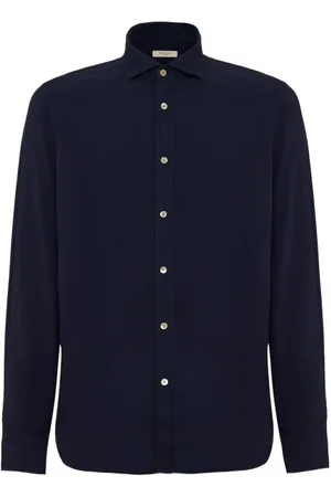 Boglioli Homme, Chemises, Bleu, Taille: M Chemise Décontractée Bleue en Coton