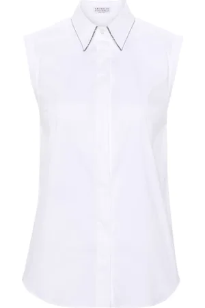 Brunello Cucinelli Femme, Blouses et Chemises, Blanc, Taille: 42 FR Chemise Blanche