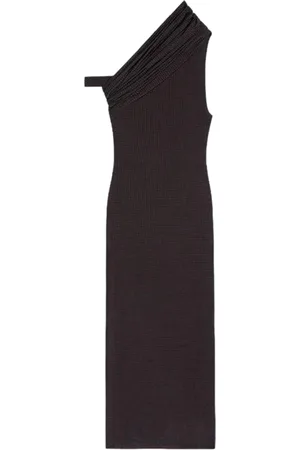 Courrèges Femme, Robes, Brun, Taille: 36 FR Robe Longue à Carreaux Twist