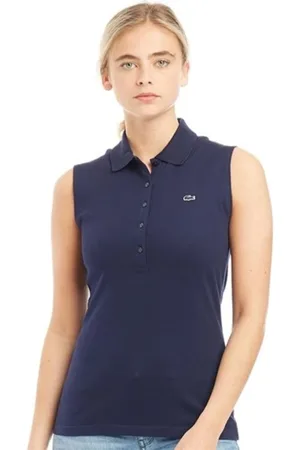 Lacoste Femme, Tops, Bleu, Taille: 48 FR Pf5768 Polo