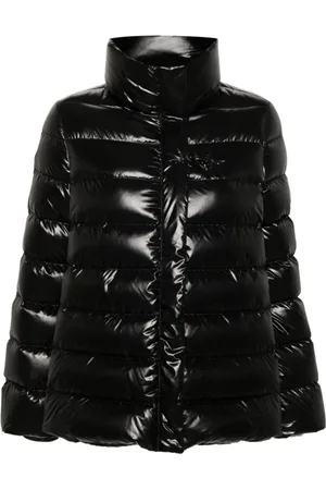 FAY Femme, Vestes, Noir, Taille: 44 FR Manteau matelassé noir avec duvet d`oie