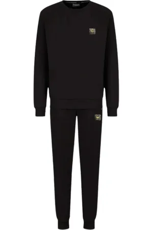 Emporio Armani Homme, Vêtements de nuit et de détente, Noir, Taille: M Ensemble de sous-vêtements noirs à manches longues