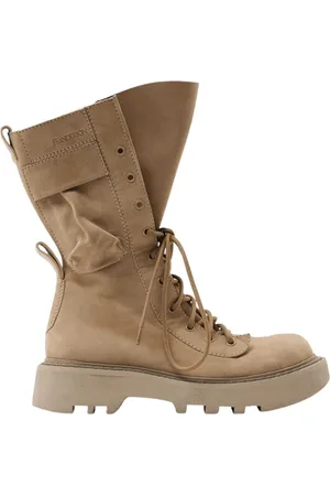 J.W.Anderson Femme, Chaussures, , Taille: 37 EU Bottes de combat en cuir taupe