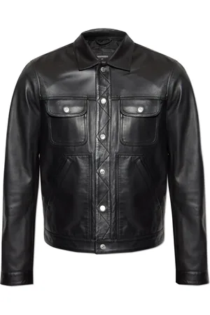Dsquared2 Homme, Vestes, Noir, Taille: 2XL Blouson en cuir