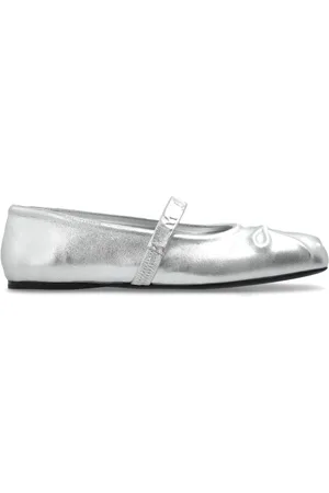 Marni Femme, Chaussures, Gris, Taille: 36 EU Ballerines en cuir