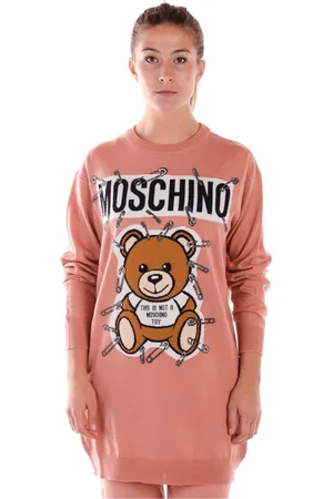 Moschino Femme, Sweatshirts et sweats à capuche, Rose, Taille: 36 FR Élégante Robe de Cocktail Noire