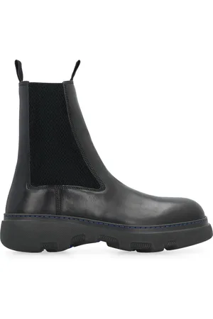 Burberry Homme, Chaussures, Noir, Taille: 40 EU Chelsea Bottes avec Inserts Élastiques