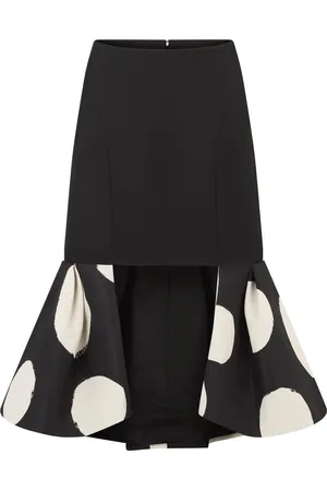 Nina Ricci Femme, Jupes, Noir, Taille: 34 FR Jupe midi à double volant