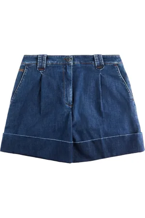 FAY Femme, Shorts, Bleu, Taille: W28 Short en jean avec logo brodé