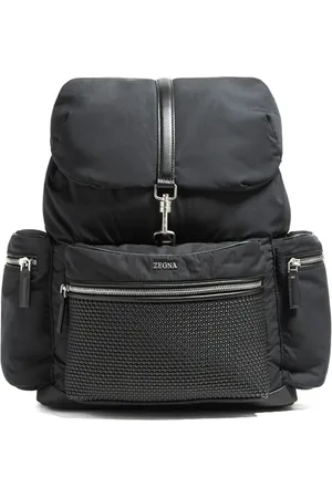 Ermenegildo Zegna Unisex, Sacs, Noir, Taille: ONE Size Sac à dos spécial en cuir