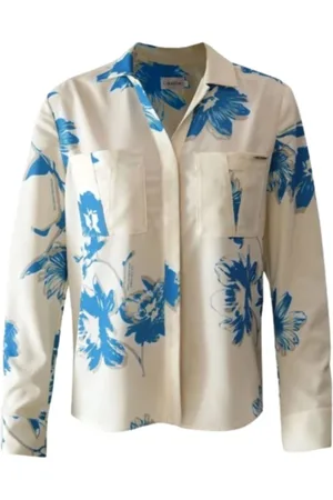 Calvin Klein Femme, Blouses et Chemises, , Taille: 38 FR Chemisier à Poches Manches Longues