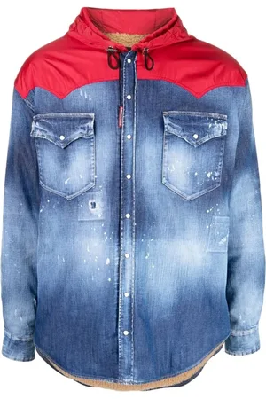 Dsquared2 Homme, Vestes, Bleu, Taille: M Veste en jean avec doublure en fourrure