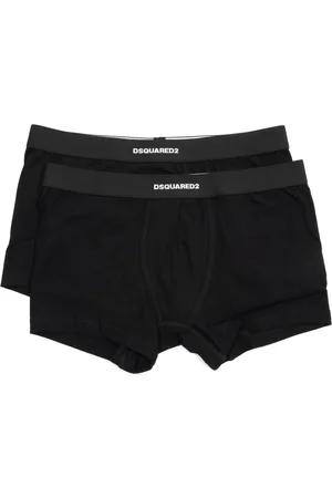 Dsquared2 Homme, Sous-vêtements, Noir, Taille: M Lot de 2 boxers unis