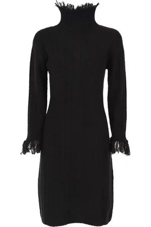 LIVIANA CONTI Femme, Robes, Noir, Taille: 38 FR Robe Courte Noire avec Accents Gris