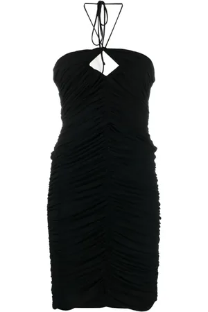 MAGDA BUTRYM Femme, Robes, Noir, Taille: 38 FR Robe Courte de Jour avec Découpes et Dos Nu