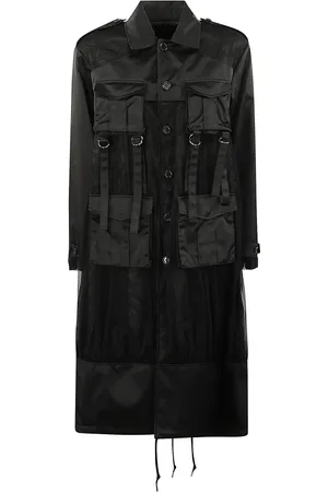 Comme des Garçons Femme, Manteaux, Noir, Taille: 38 FR Manteau croisé pour femme