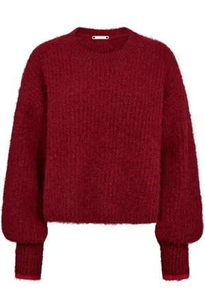 Co`Couture Femme, Pulls, Rouge, Taille: 36 FR Pull Court Rouge Cœur