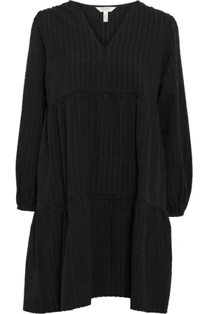 Part Two Femme, Robes, Noir, Taille: 40 FR Robe Noire à Manches Longues