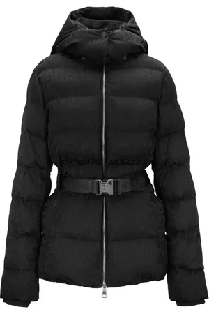 Elisabetta Franchi Femme, Vestes, Noir, Taille: 36 FR Doudoune à capuche pour femme