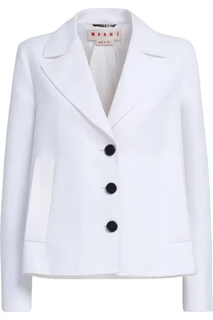 Marni Femme, Vestes, Blanc, Taille: 38 FR Veste Cady Trapèze