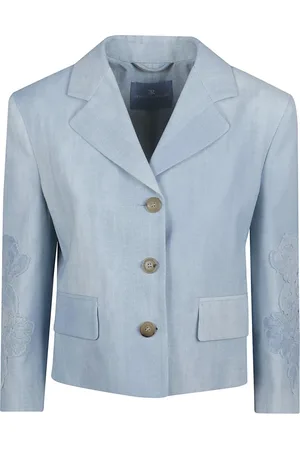 ERMANNO SCERVINO Femme, Vestes, Bleu, Taille: 40 FR Veste Bleue