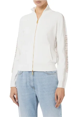 Elisabetta Franchi Femme, Pulls, , Taille: 38 FR Pull Ivoire Chic et Élégant