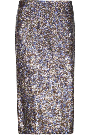 DRIES VAN NOTEN Femme, Jupes, Multicolore, Taille: 42 FR Jupe Longue Évasée à Sequins