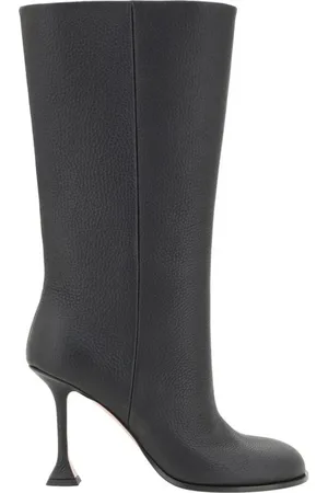 Amina Muaddi Femme, Chaussures, Noir, Taille: 40 EU Bottines à talon géométrique