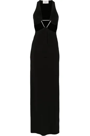 COPERNI Femme, Robes, Noir, Taille: 38 FR Robe Noire Découpée avec Détails d`Appliqués