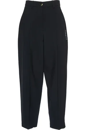 Marni Femme, Pantalons, Noir, Taille: 36 FR Pantalon Droit Noir Brodé