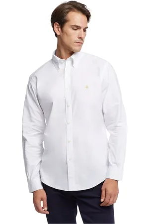 Brooks Brothers Homme, Chemises, Blanc, Taille: S Chemise Sport Infroissable Coupe Régulière Regent