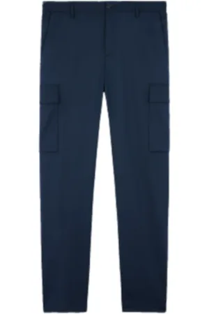 Paul & Shark Homme, Pantalons, Bleu, Taille: 2XL Pantalon Cargo Bleu Marine