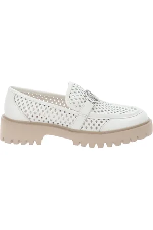 Liu Jo Femme, Chaussures, Blanc, Taille: 38 EU Mocassins en cuir