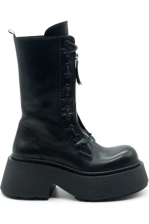 vic matiè Femme, Chaussures, Noir, Taille: 41 EU Bottine Stripy en Noir/Style Army
