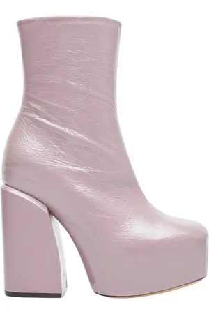 DRIES VAN NOTEN Femme, Chaussures, Rose, Taille: 36 EU Bottes en cuir à talons plateforme