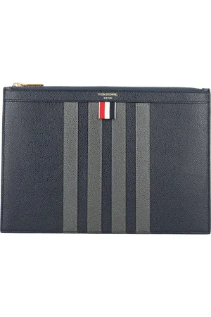 Thom Browne Homme, Accessoires, Noir, Taille: ONE Size Petit Porte-Documents à 4 Barres